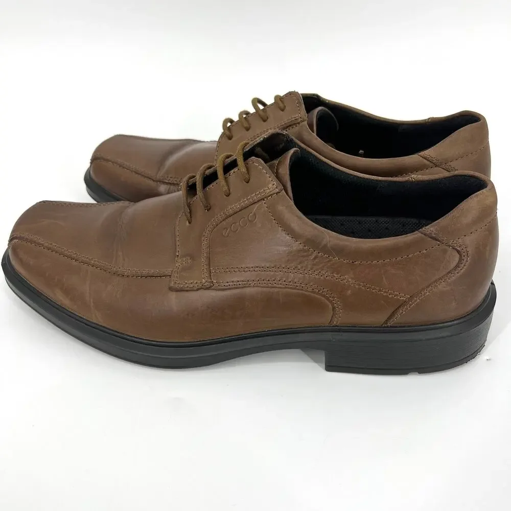 ECCO Mens Brown Leather Lace Up Loafers Euro Size 45
